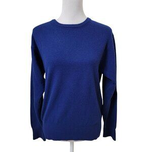 United Colors Of Benetton Vintage Royal Blue Lambs Wool Sweater, Made in Italy